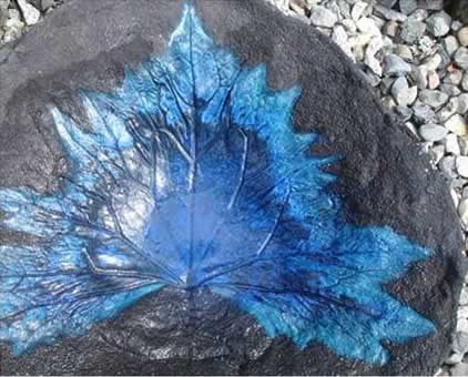 Blue Leaf in Stone