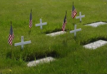 Memorial Flags at Cemetery