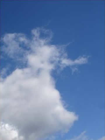 Blue Sky with Angel Cloud